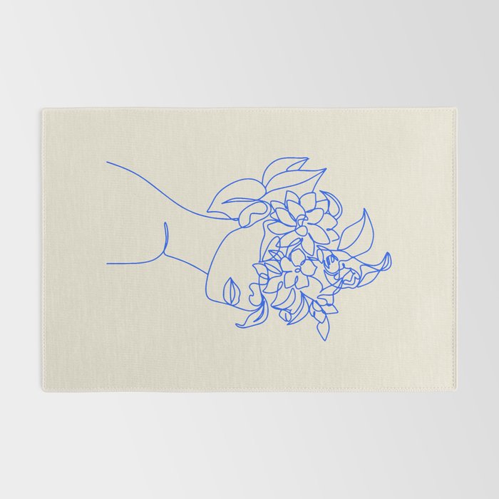 The Girl with the Flowers: Off-White Edition Rug Gallery Image 2