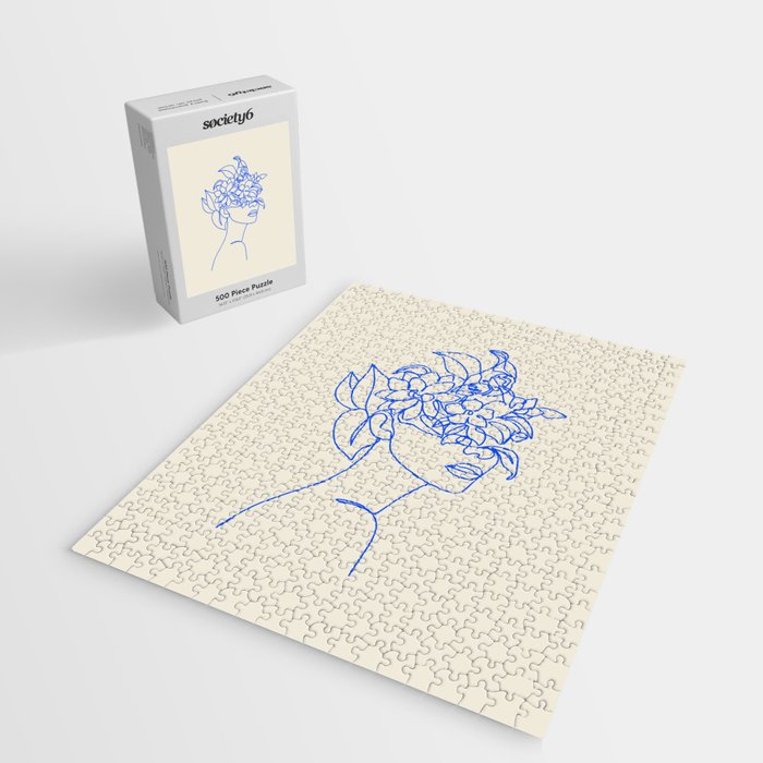 The Girl with the Flowers: Off-White Edition Jigsaw Puzzle Gallery Image 2