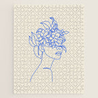 The Girl with the Flowers: Off-White Edition Jigsaw Puzzle Gallery Image 1