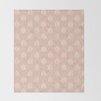 block print palms on blush Throw Blanket Gallery Image 2