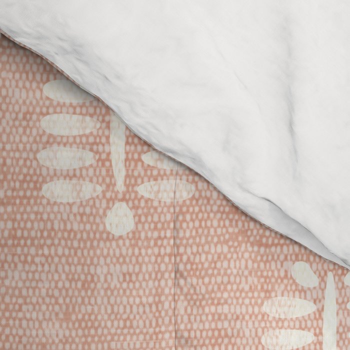 block print palms on blush Comforter Gallery Image 4