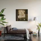 Hey Baby Take a Walk on the Wild Side -  70s Lou Reed quote street art neon retro typography Wood Wall Art Gallery Image 2