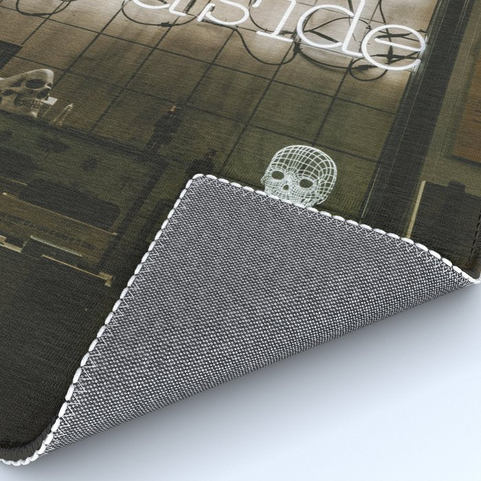 Hey Baby Take a Walk on the Wild Side -  70s Lou Reed quote street art neon retro typography Rug Gallery Image 4