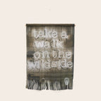 Hey Baby Take a Walk on the Wild Side -  70s Lou Reed quote street art neon retro typography Wall Hanging Gallery Image 1