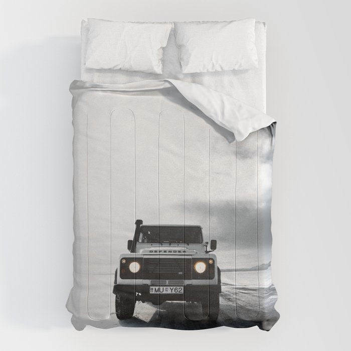 landrover defender in iceland Comforter Gallery Image 6