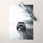 landrover defender in iceland Wrapping Paper Gallery Image 1