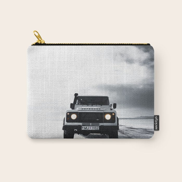 landrover defender in iceland Carry All Pouch Gallery Image 1