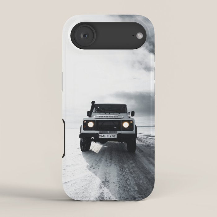 landrover defender in iceland iPhone Case Gallery Image 2