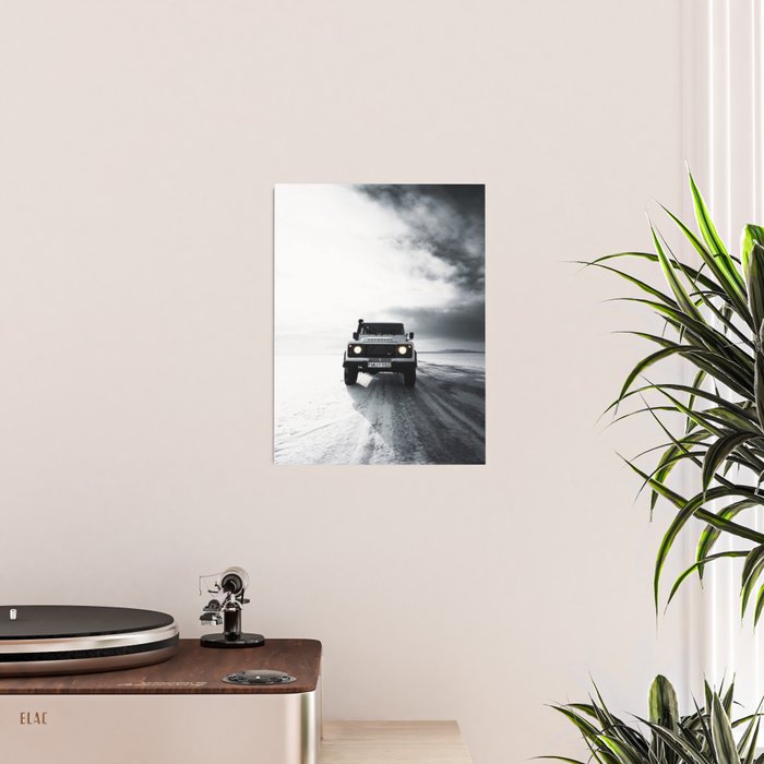 landrover defender in iceland Poster Gallery Image 2