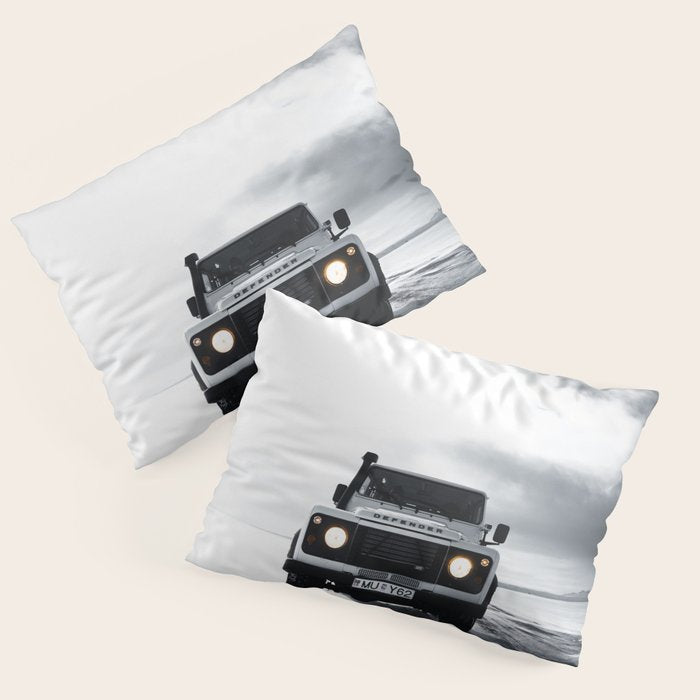 landrover defender in iceland Pillow Sham Gallery Image 3