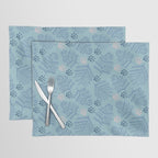 Winter & Woodsy Pine Trees in Warm Blue Placemat Gallery Image 1