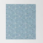 Winter & Woodsy Pine Trees in Warm Blue Throw Blanket Gallery Image 2