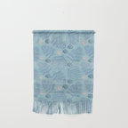 Winter & Woodsy Pine Trees in Warm Blue Wall Hanging Gallery Image 1