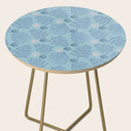 Winter & Woodsy Pine Trees in Warm Blue Side Table Gallery Image 2