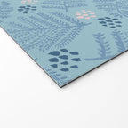 Winter & Woodsy Pine Trees in Warm Blue Welcome Mat Gallery Image 2