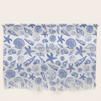 Blue Seashell Print Wall Hanging Gallery Image 1