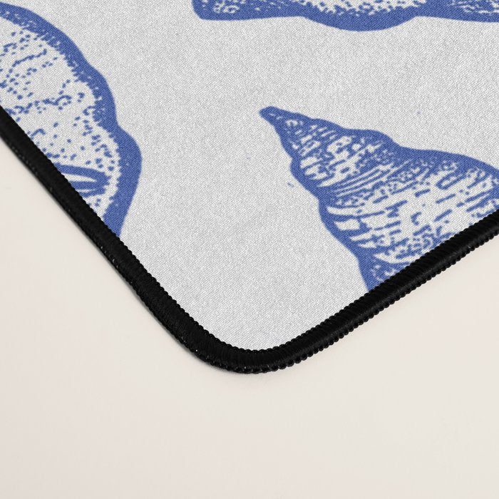 Blue Seashell Print Desk Mat Gallery Image 4