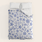 Blue Seashell Print Comforter Gallery Image 6