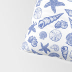 Blue Seashell Print Pillow Sham Gallery Image 4