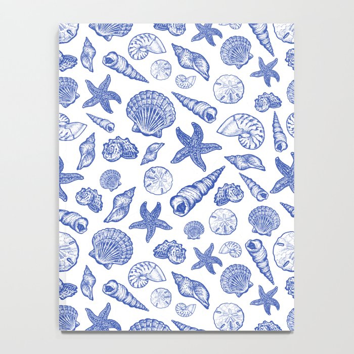 Blue Seashell Print Notebook Gallery Image 4