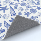 Blue Seashell Print Rug Gallery Image 4