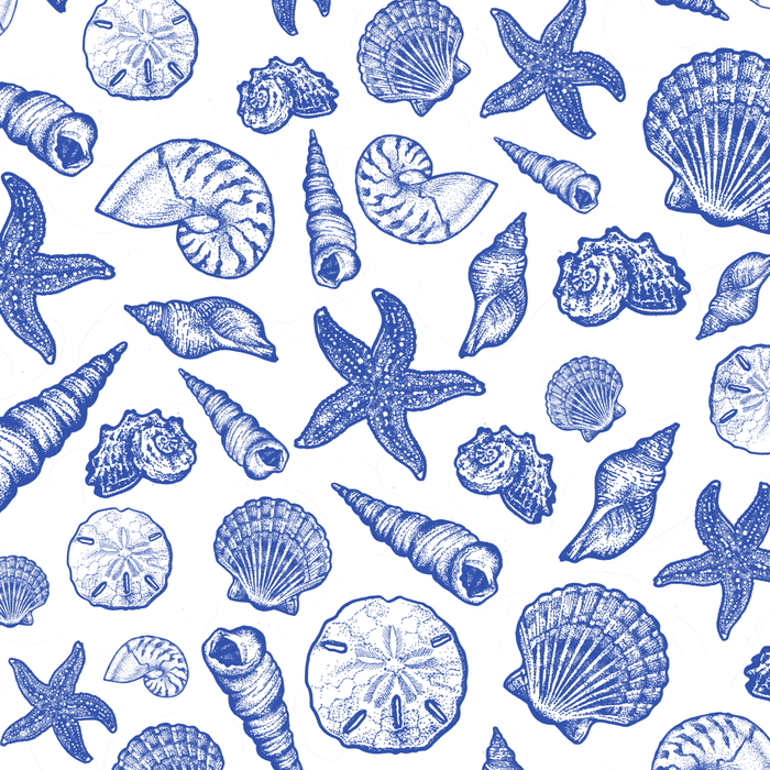 Blue Seashell Print Coffee Mug Gallery Image 2