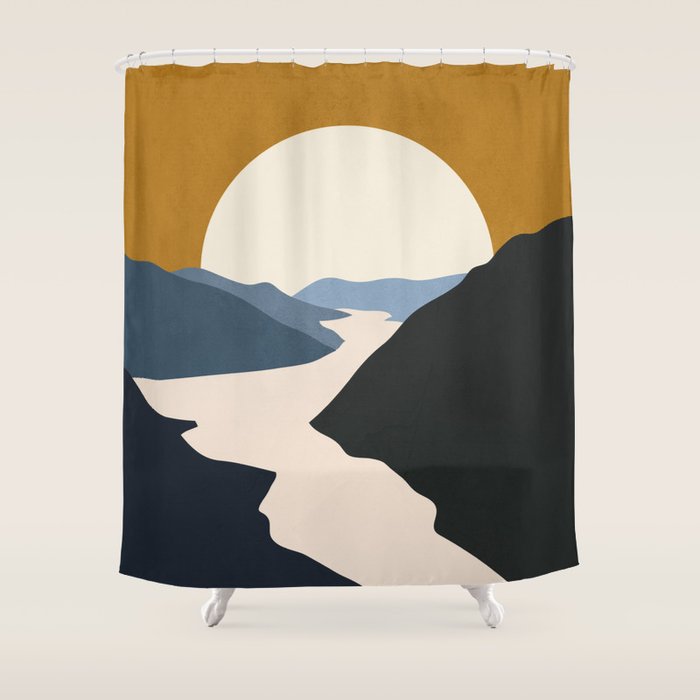 Abstract Art / Landscape 5 Shower Curtain Gallery Image 1