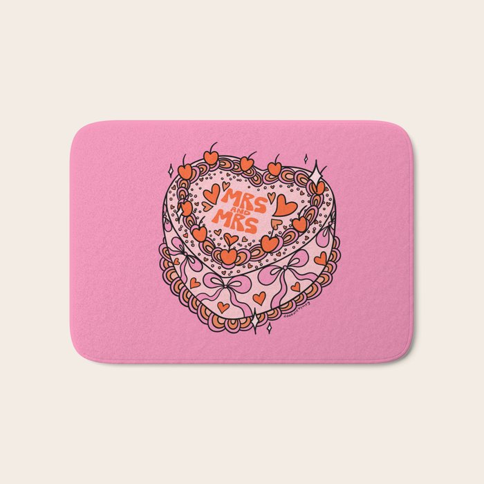 Mrs. and Mrs. Cake Bath Mat Gallery Image 1