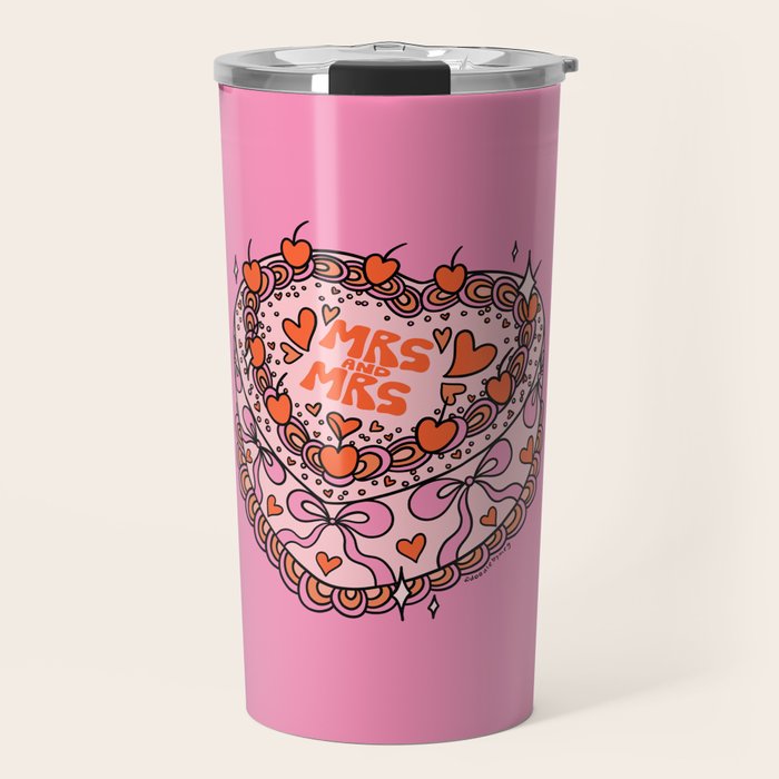 Mrs. and Mrs. Cake Travel Mug Gallery Image 1