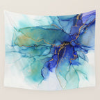 Electric Waves Violet Turquoise - Part 2 Wall Tapestry Gallery Image 4