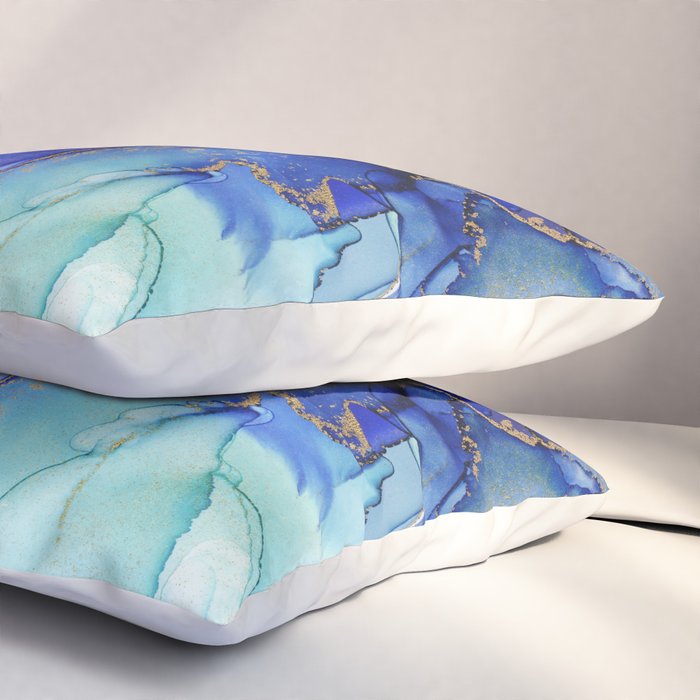 Electric Waves Violet Turquoise - Part 2 Pillow Sham Gallery Image 3