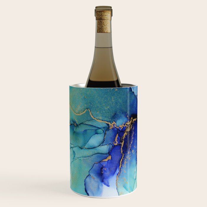 Electric Waves Violet Turquoise - Part 2 Wine Chiller Gallery Image 1