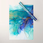 Electric Waves Violet Turquoise - Part 2 Wrapping Paper Gallery Image 1