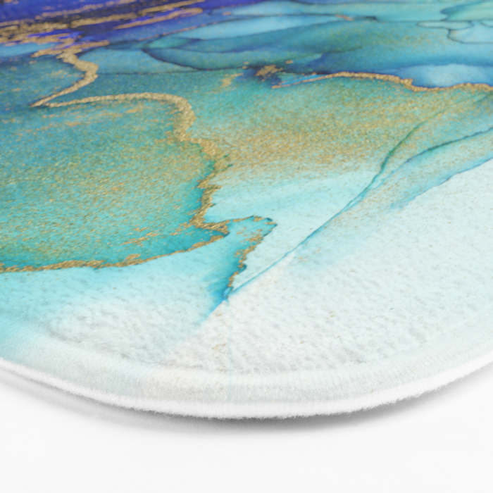 Electric Waves Violet Turquoise - Part 2 Bath Mat Gallery Image 3