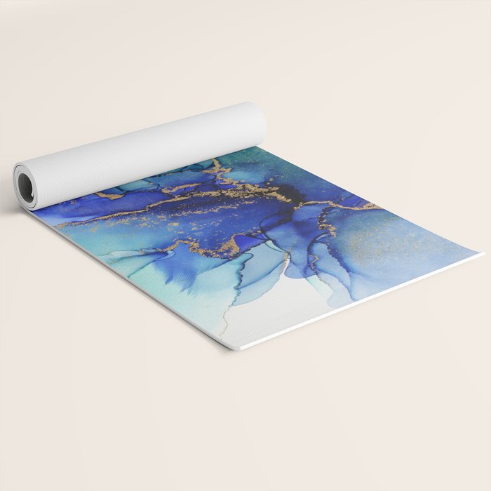 Electric Waves Violet Turquoise - Part 2 Yoga Mat Gallery Image 2