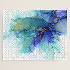Electric Waves Violet Turquoise - Part 2 Jigsaw Puzzle Gallery Image 1