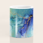 Electric Waves Violet Turquoise - Part 2 Coffee Mug Gallery Image 4
