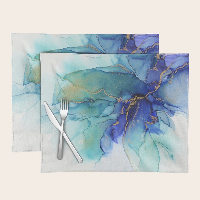 Electric Waves Violet Turquoise - Part 2 Placemat Gallery Image 1
