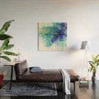 Electric Waves Violet Turquoise - Part 2 Wood Wall Art Gallery Image 2