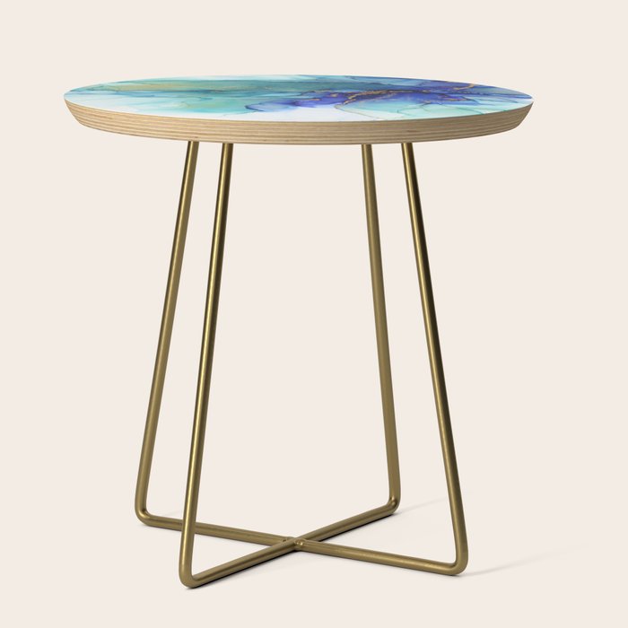 Electric Waves Violet Turquoise - Part 2 Side Table Gallery Image 1