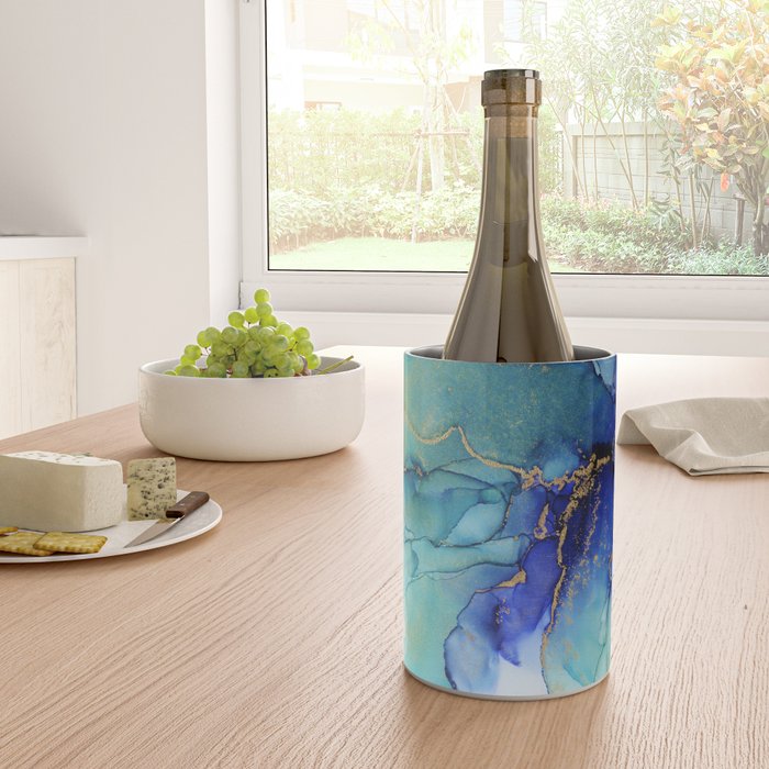 Electric Waves Violet Turquoise - Part 2 Wine Chiller Gallery Image 4