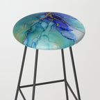 Electric Waves Violet Turquoise - Part 2 Stool Gallery Image 2