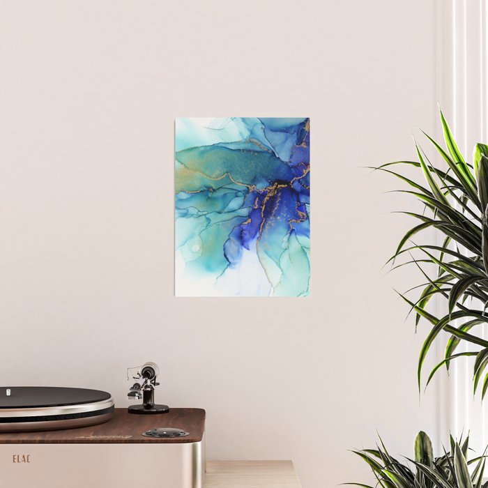 Electric Waves Violet Turquoise - Part 2 Poster Gallery Image 2