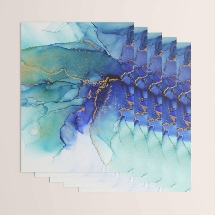 Electric Waves Violet Turquoise - Part 2 Wrapping Paper Gallery Image 3