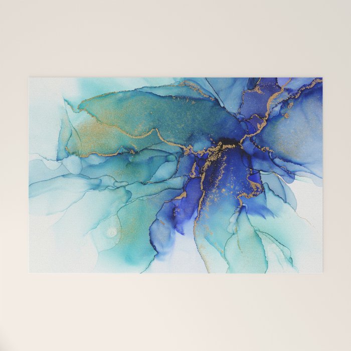 Electric Waves Violet Turquoise - Part 2 Welcome Mat Gallery Image 1