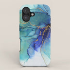 Electric Waves Violet Turquoise - Part 2 iPhone Case Gallery Image 1