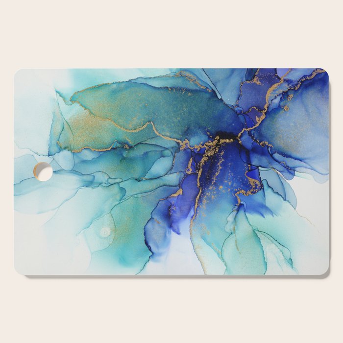 Electric Waves Violet Turquoise - Part 2 Cutting Board Gallery Image 1
