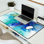 Electric Waves Violet Turquoise - Part 2 Desk Mat Gallery Image 2