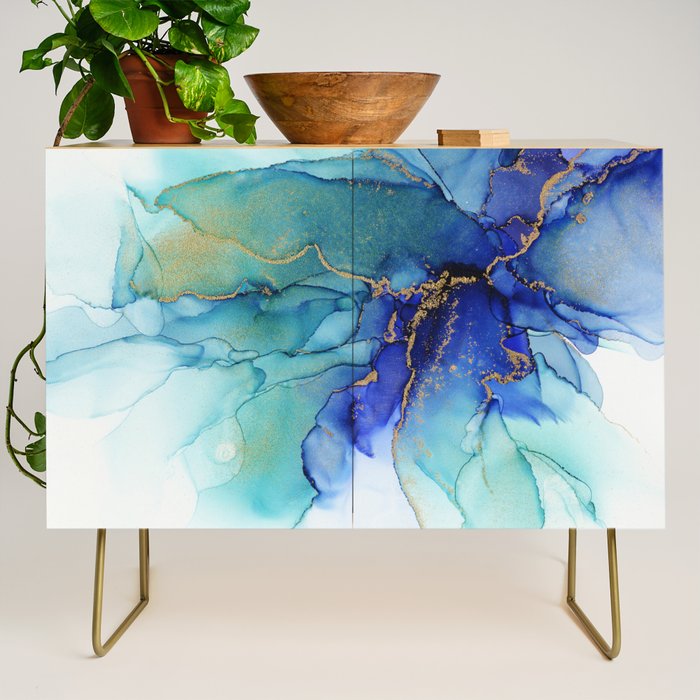 Electric Waves Violet Turquoise - Part 2 Credenza Gallery Image 1