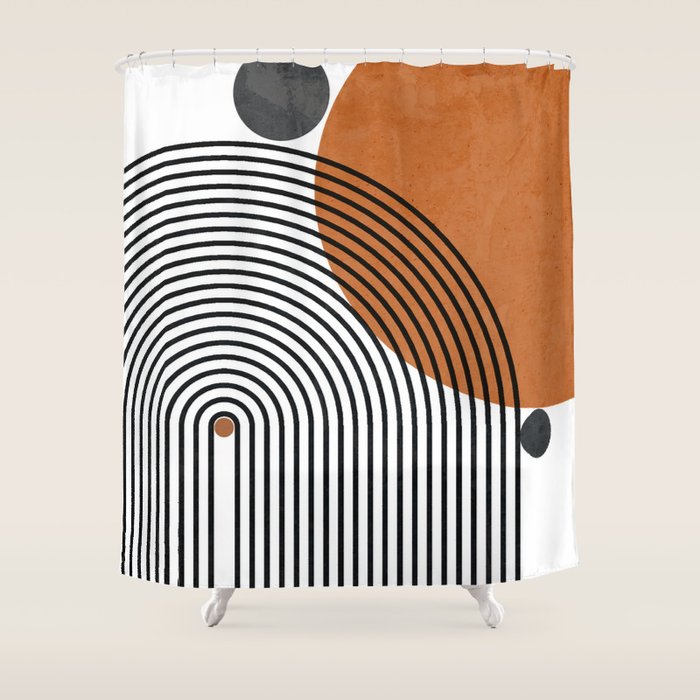 Modern Mid Century Shower Curtain Gallery Image 1